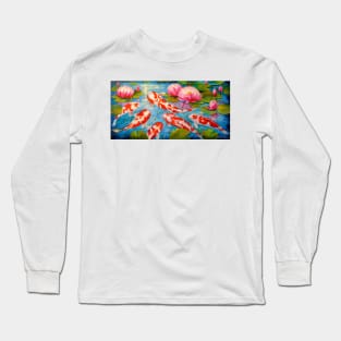 Koi fish in the pond Long Sleeve T-Shirt